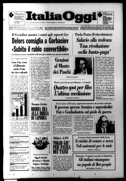 Italia oggi : quotidiano di economia finanza e politica